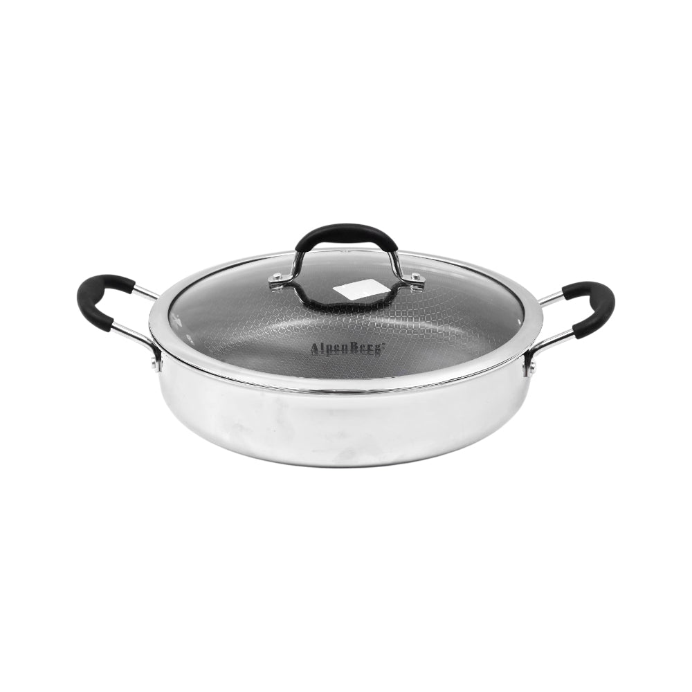 WOK ALPEN BERG 30 CM HONEY COMB STAINSTEEL HP-109