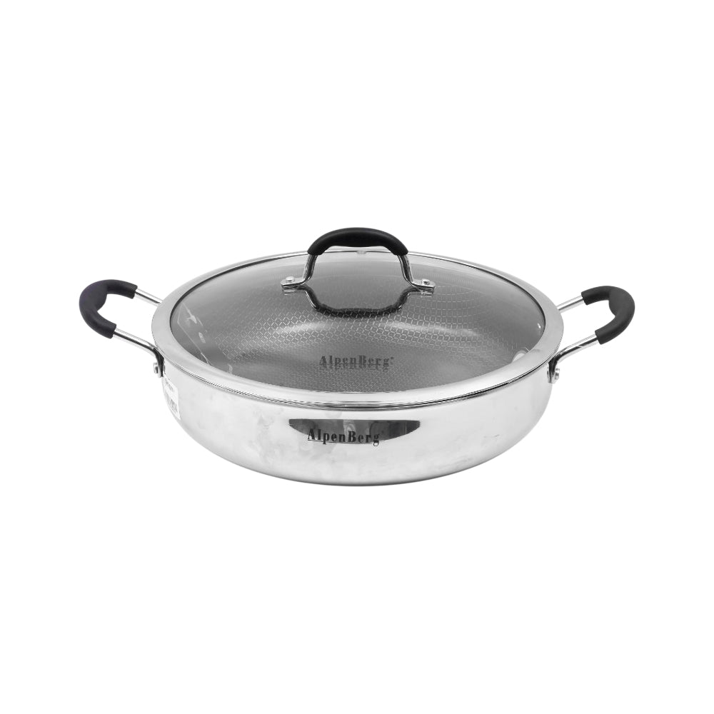 WOK ALPEN BERG 32 CM HONEY COMB STAINSTEEL HP-110
