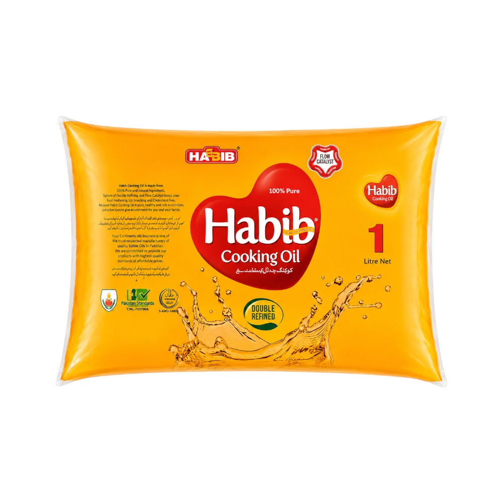 HABIB COOKING OIL POUCH 1 LTR