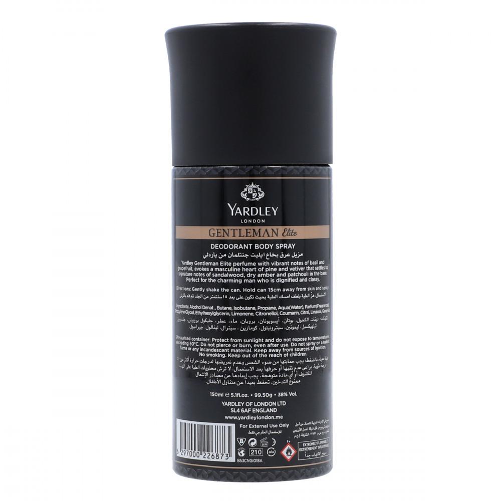 YARDLEY BODY SPRAY GENTLEMAN ELITE FOR MEN 150 ML