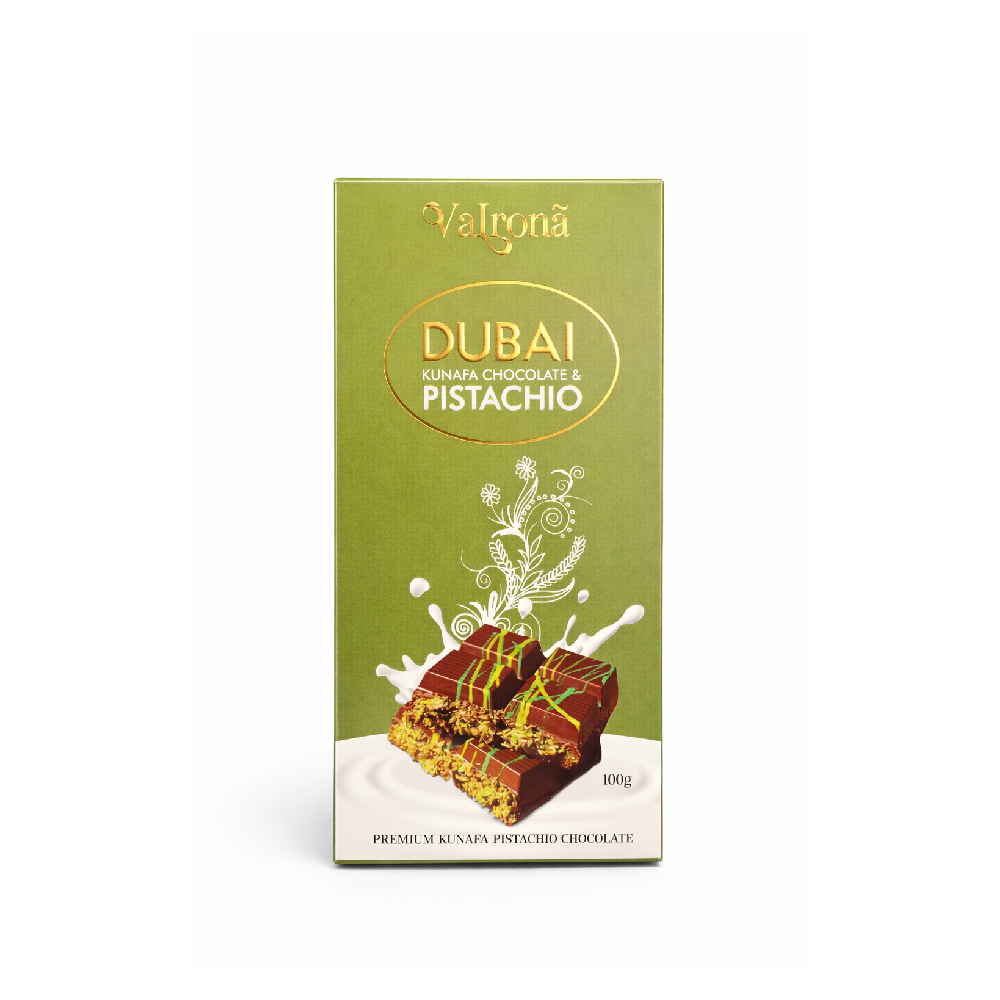 VALRONA CHOCOLATE BAR KUNAFA PISTACHIO 100 GM