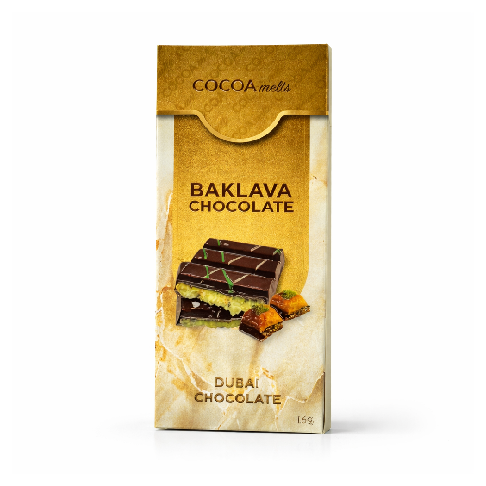 COCOA MELTS CHOCOLATE BAR BAKLAVA 160 GM