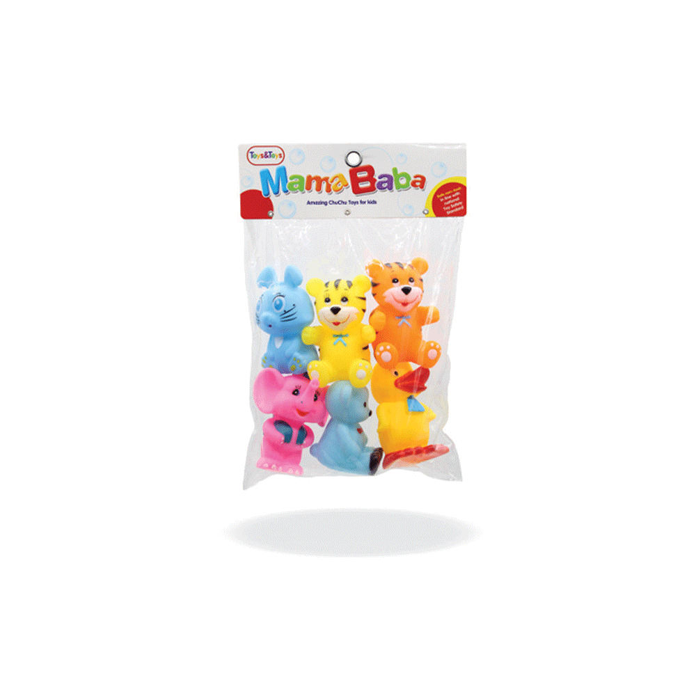 Al04 6 6Pcs Chuchu Animals Pvc