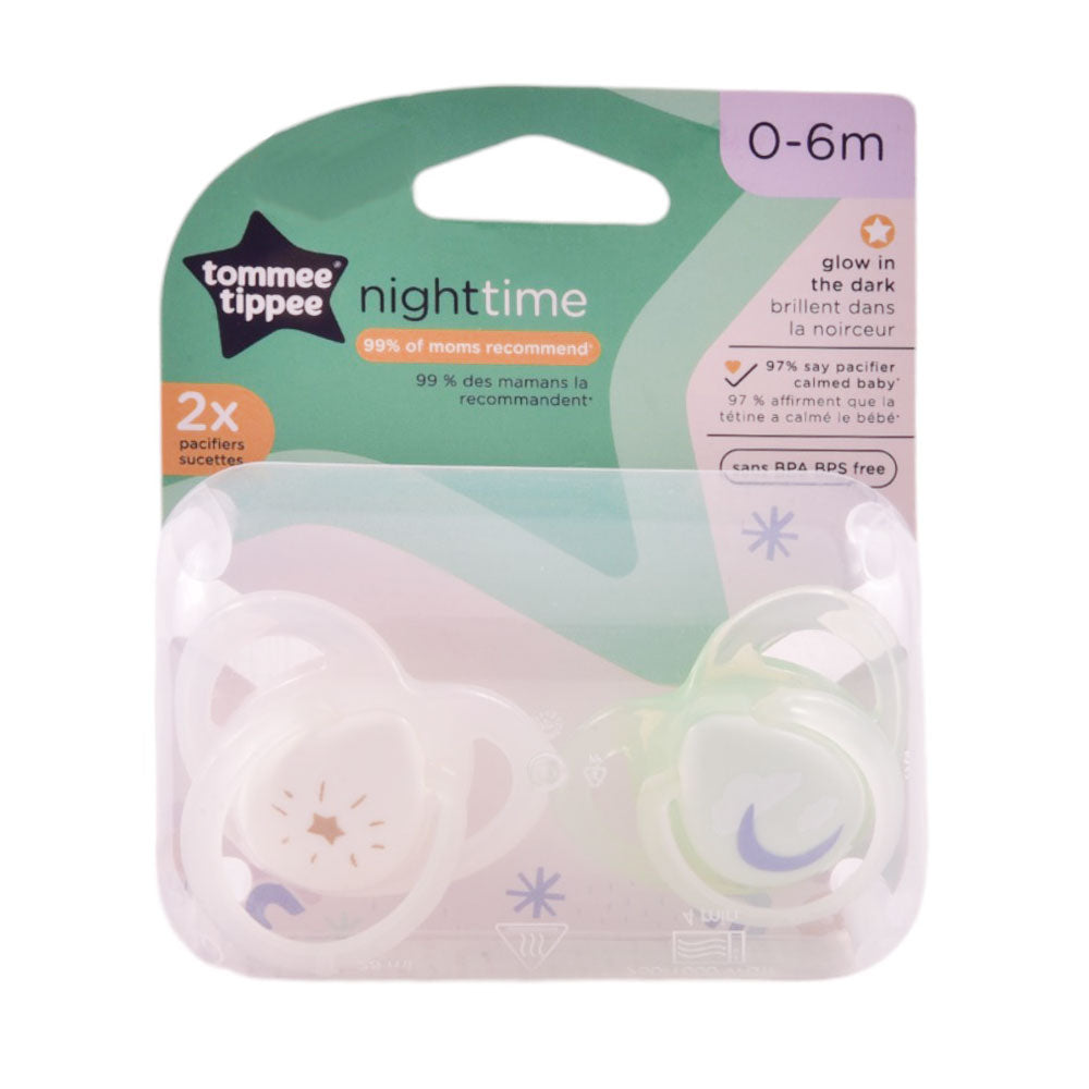 TOMMEE TIPPEE NIGHT TIME PACIFIERS 0-6M 2 PC 533465