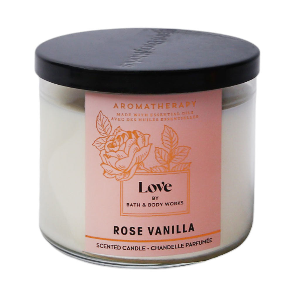 BBW LOVE ROSE VANILLA SCENTED CANDLE 411G