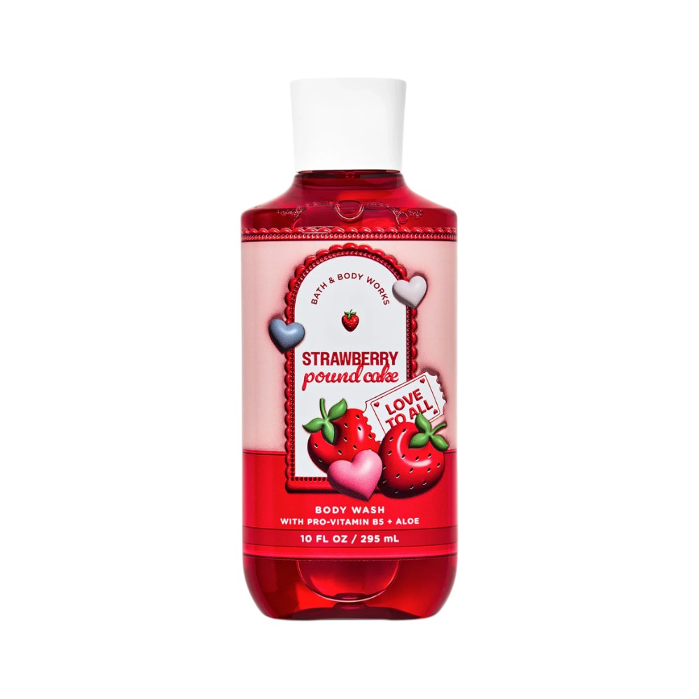 BATH & BODY WORKS STRAWBERRY POUND CAKE BODY WASH 295 ML