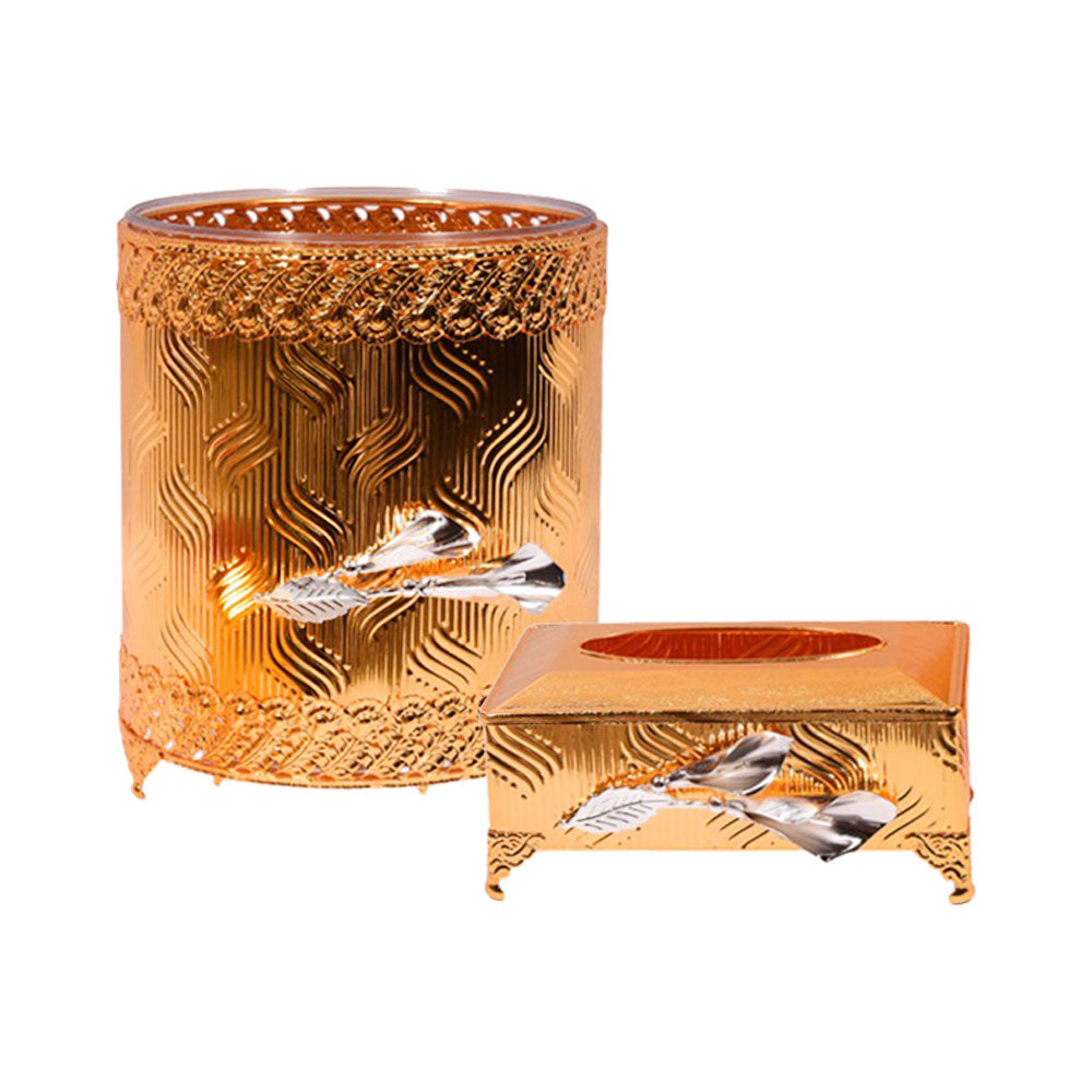 DUSTBIN & TISSUE BOX SET DLJ272