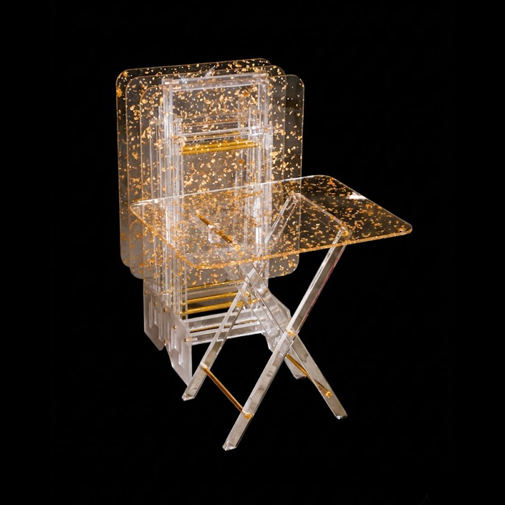 ACRYLIC TABLE 4PC SET IR ZD15GH