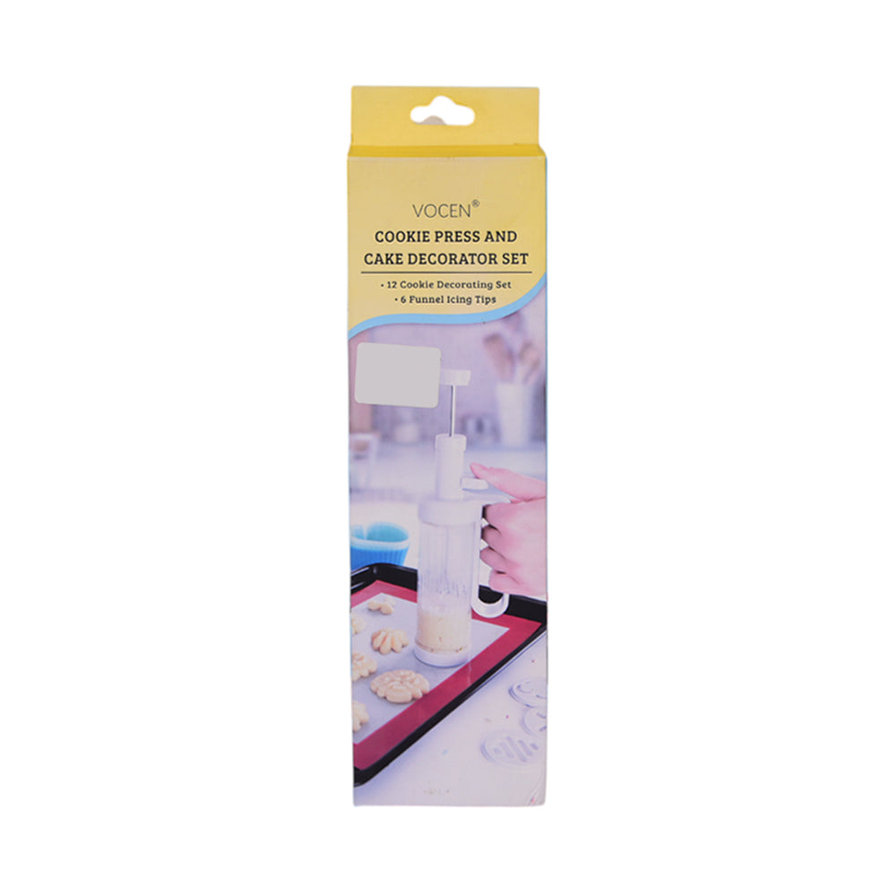 COOKIE PRESS & CAKE DECORATION 18PC IR 100771/M2278