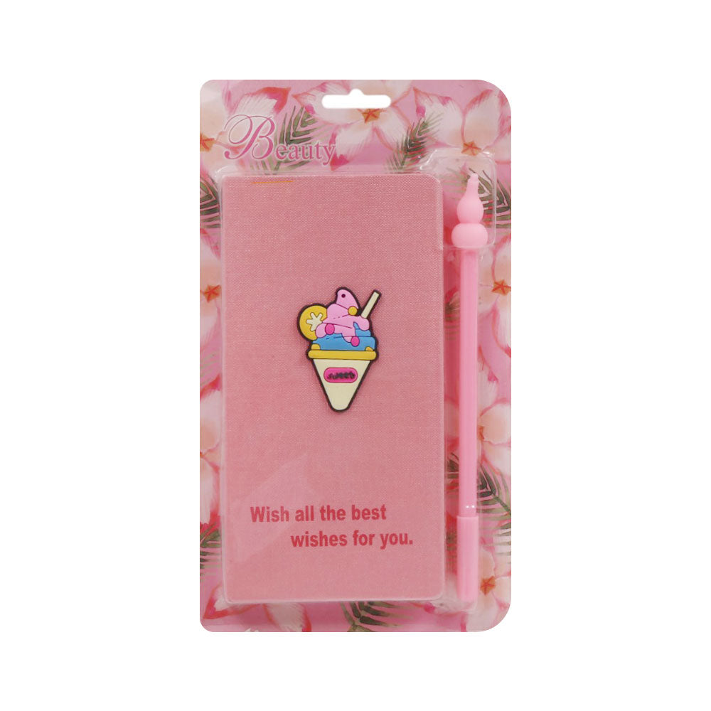 21458 NOTE BOOK WITH PEN IN CARD