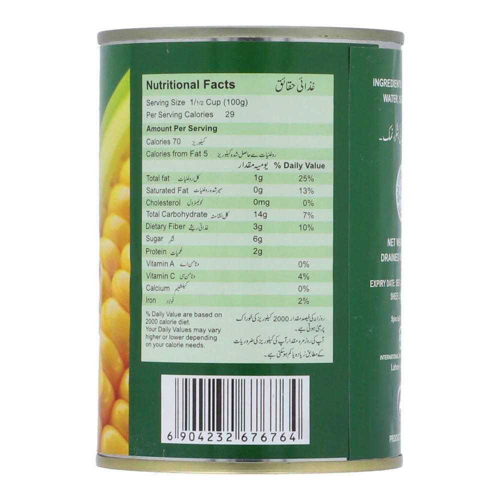NATURES HOME SWEET CORN WHOLE KERNAL TIN 350 GM