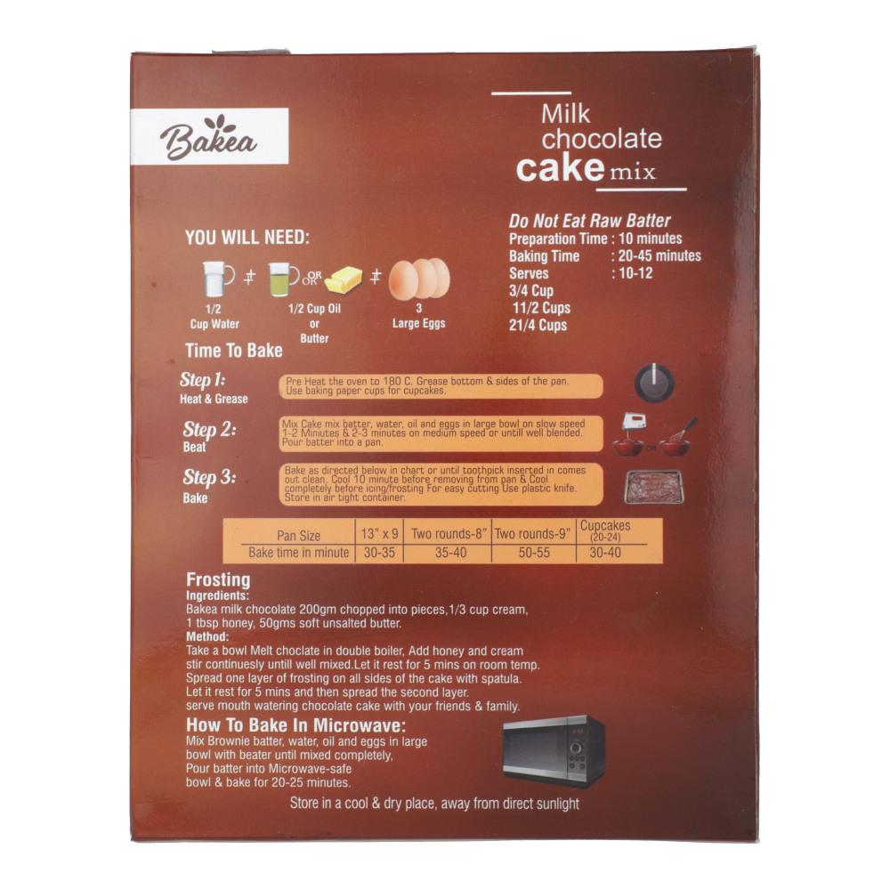 BAKEA CAKE MIX MILK CHOCOLATE 430GM