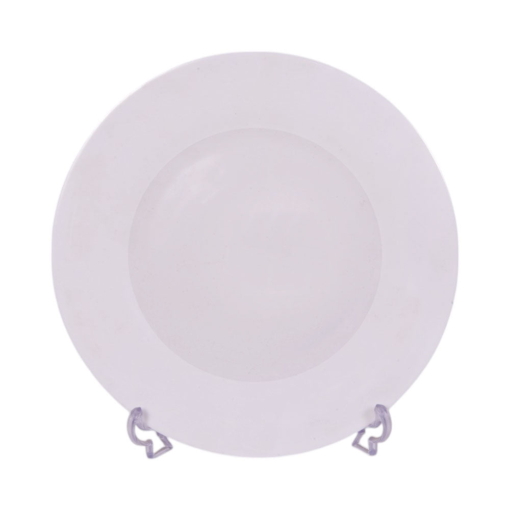 PLATE DINNER MANAL WHTIE ROUND E0011