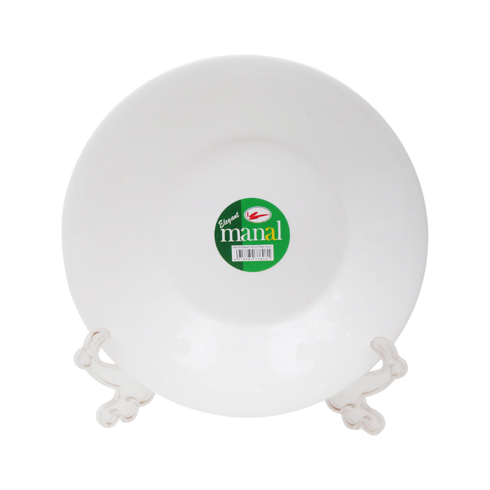 PLATE DEEP 20CM MANAL WHITE ROUND E0013