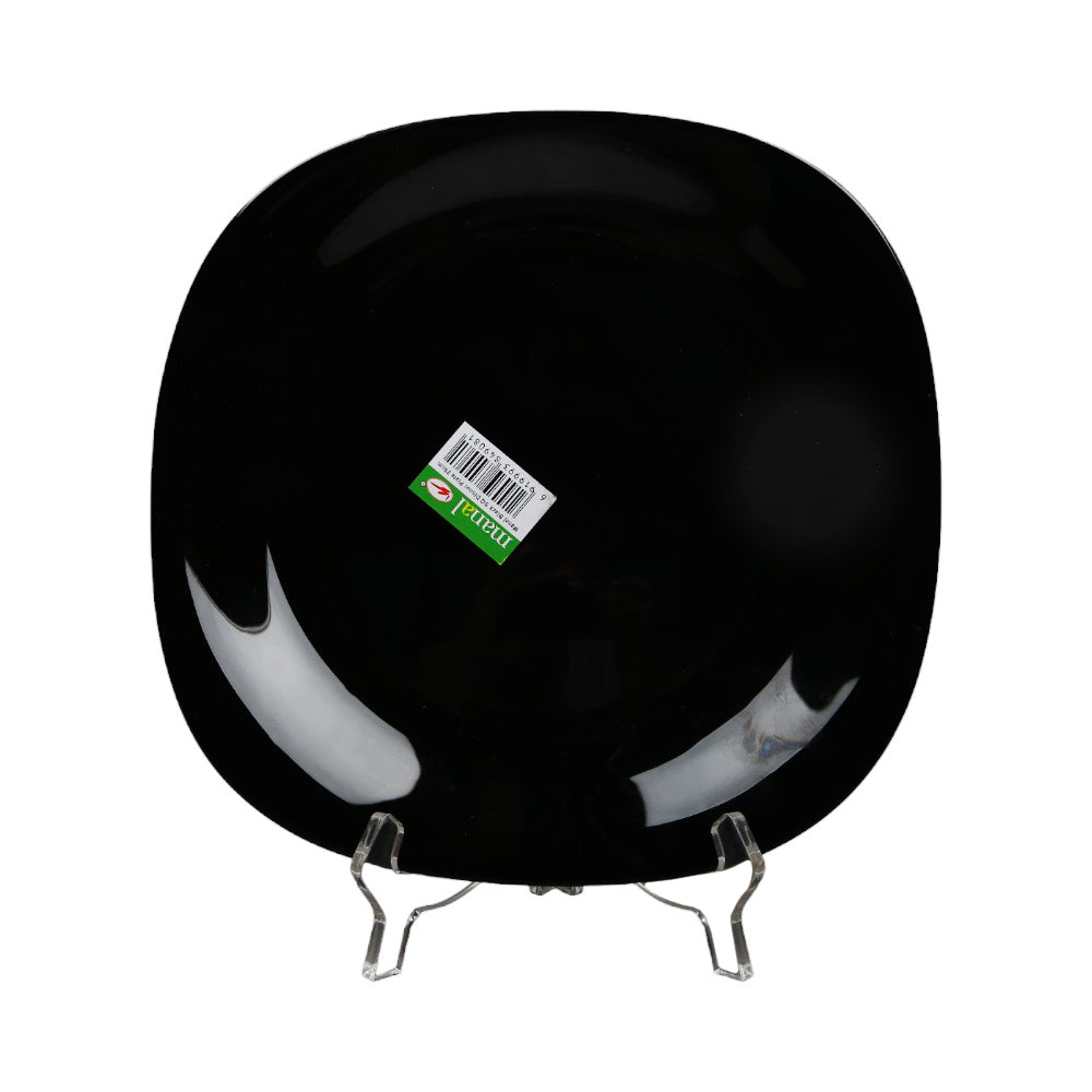 PLATE DINNER MANAL BLACK SQUARE B0051