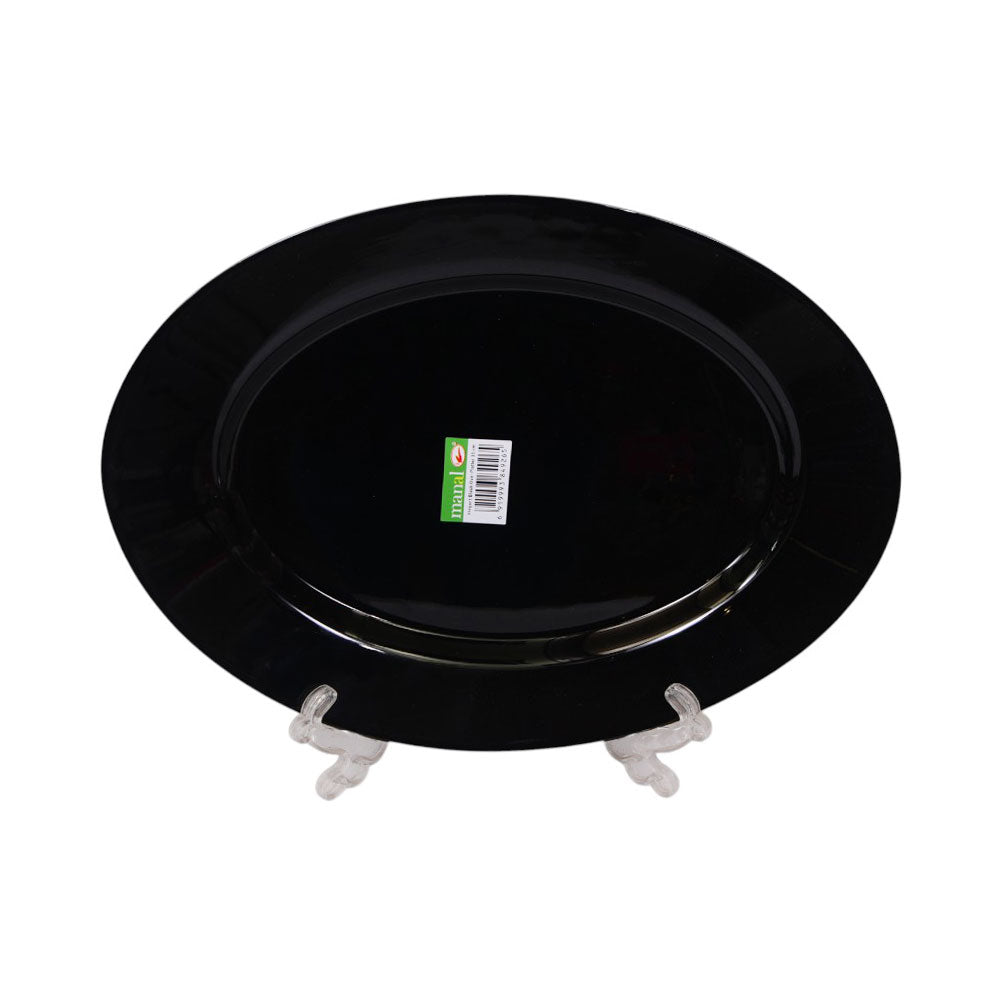 DISH MANAL BLACK OVAL B0020