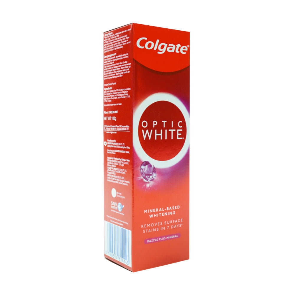 COLGATE TOOTH PASTE OPTIC WHITE DAZZLING WHITE 100GM