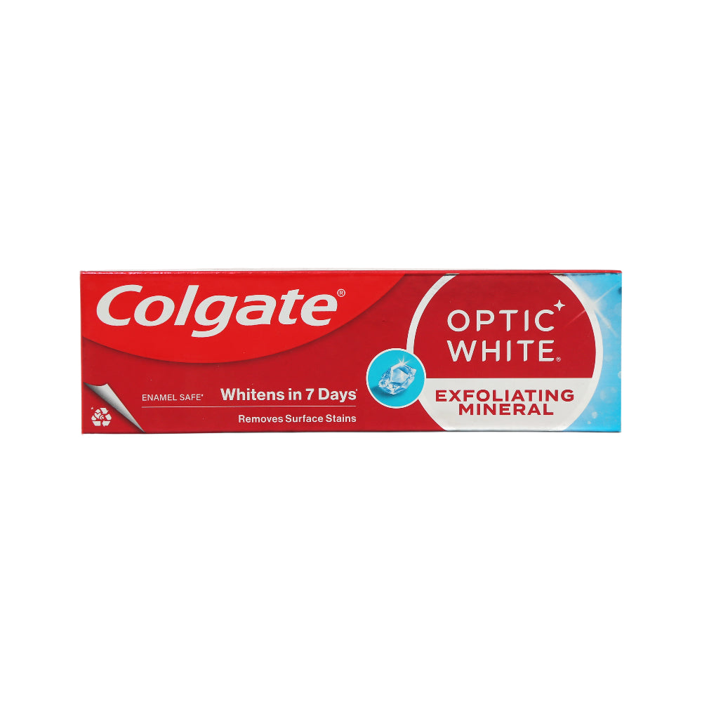 COLGATE TOOTH PASTE OPTIC WHITE EXFOLIATING MINERAL 100GM