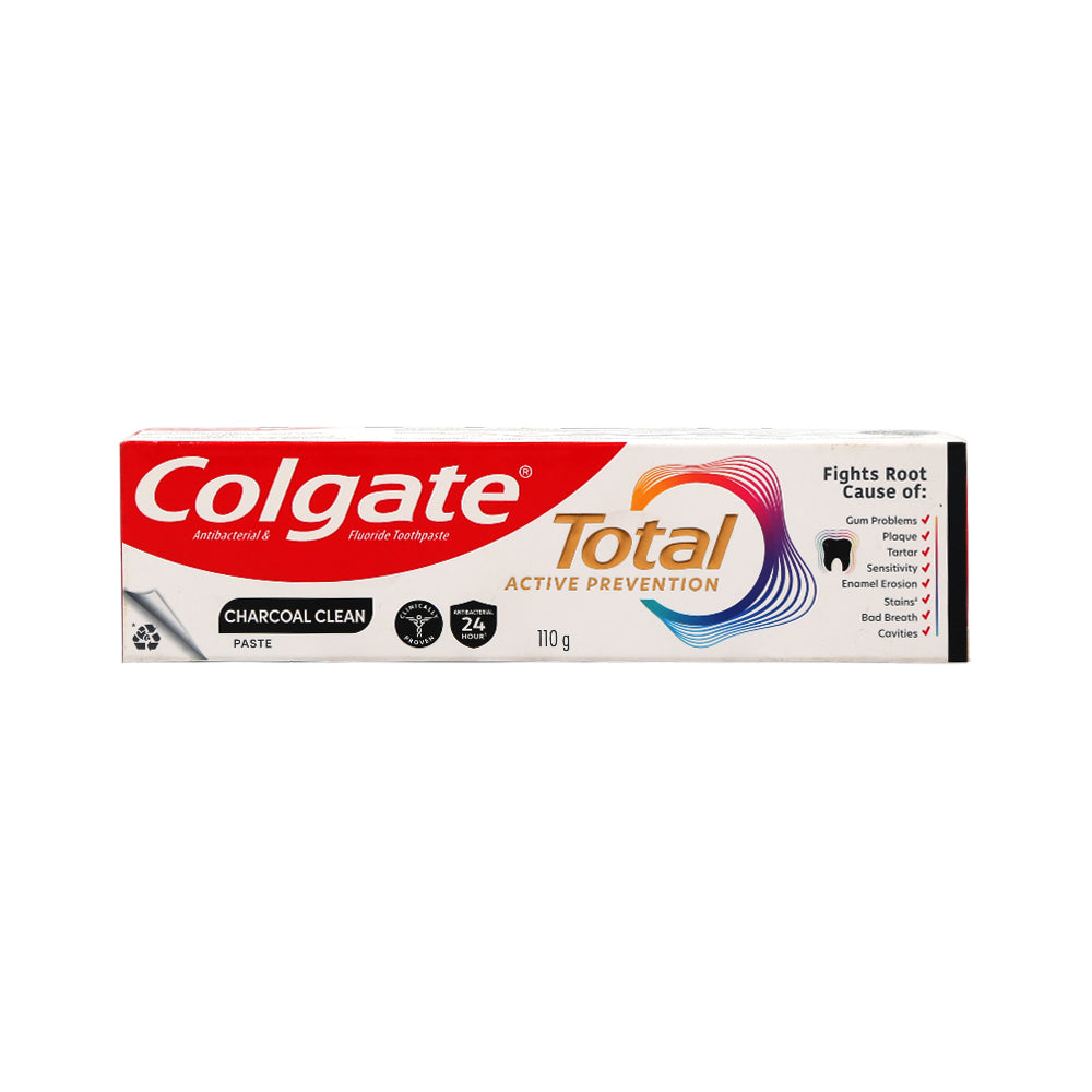 COLGATE PASTE TOTAL ACTIVE PREVENTION CHARCOAL CLEAN 110 GM