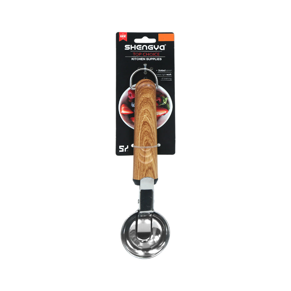 ICE CREAM SCOOP SHENGYA WOODEN HANDLE K0898T ZIK