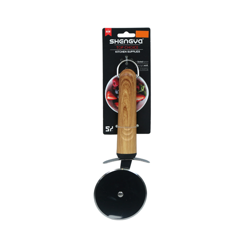 PIZZA CUTTER SHENGYA WOODEN HANDLE K0929T ZIK
