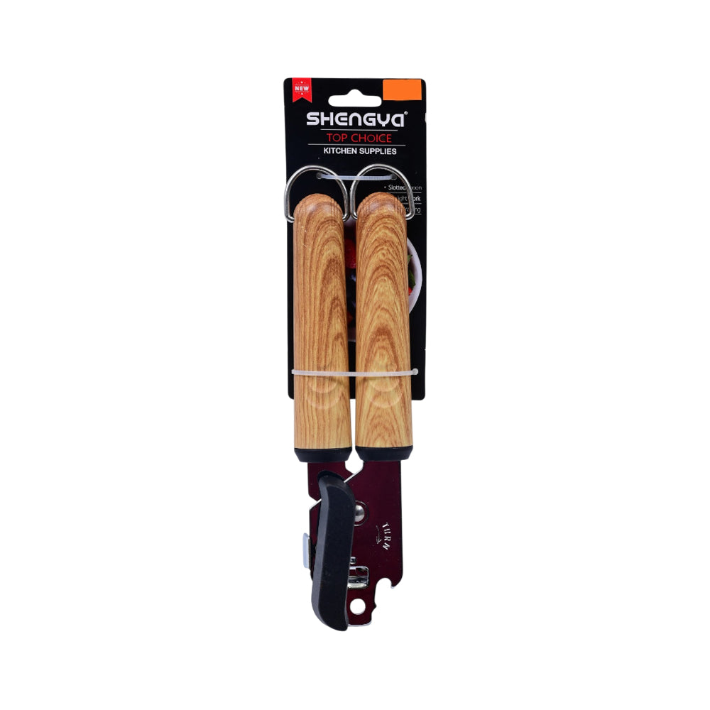CAN OPENER SHENGYA WOODEN HANDLE K6383T ZIK