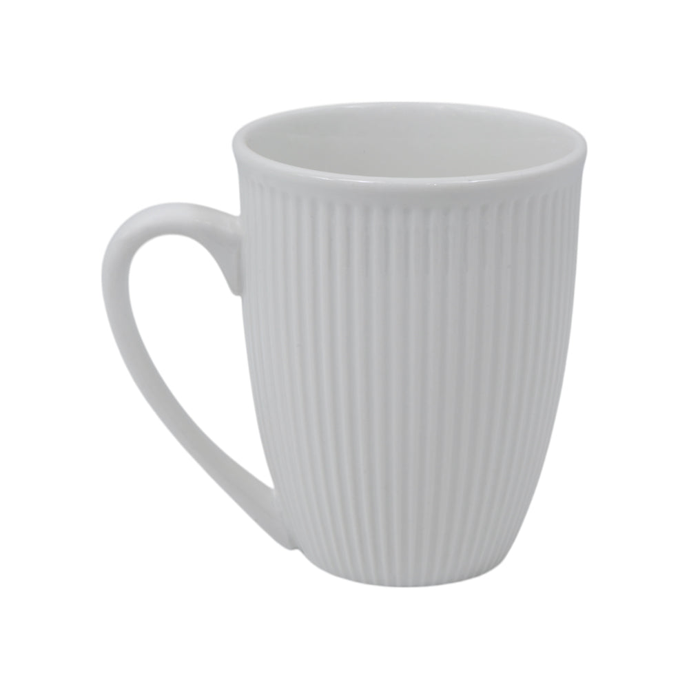 MUG PORCELAIN STRIPE WHITE LYMG36PL2WH