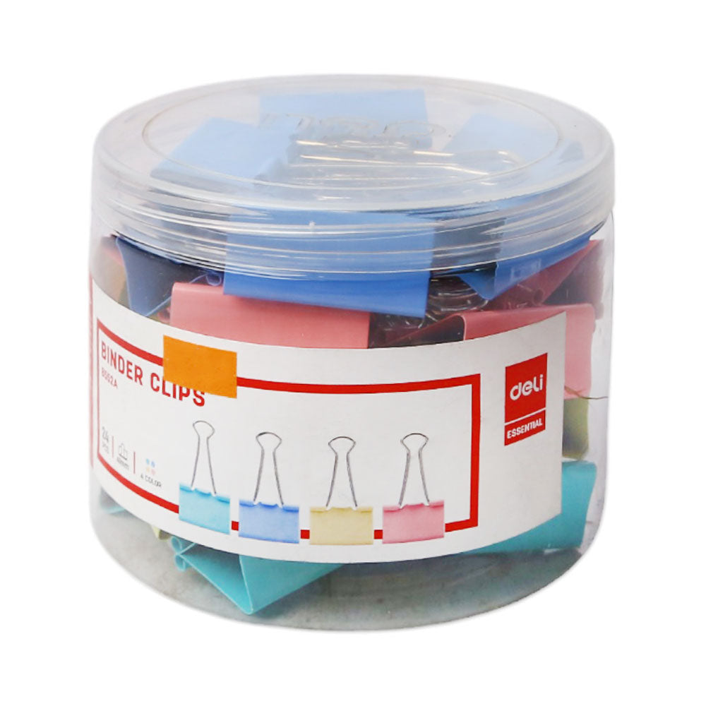 COLOR DELI BINDER CLIP 41MM ASSORTED TUBE