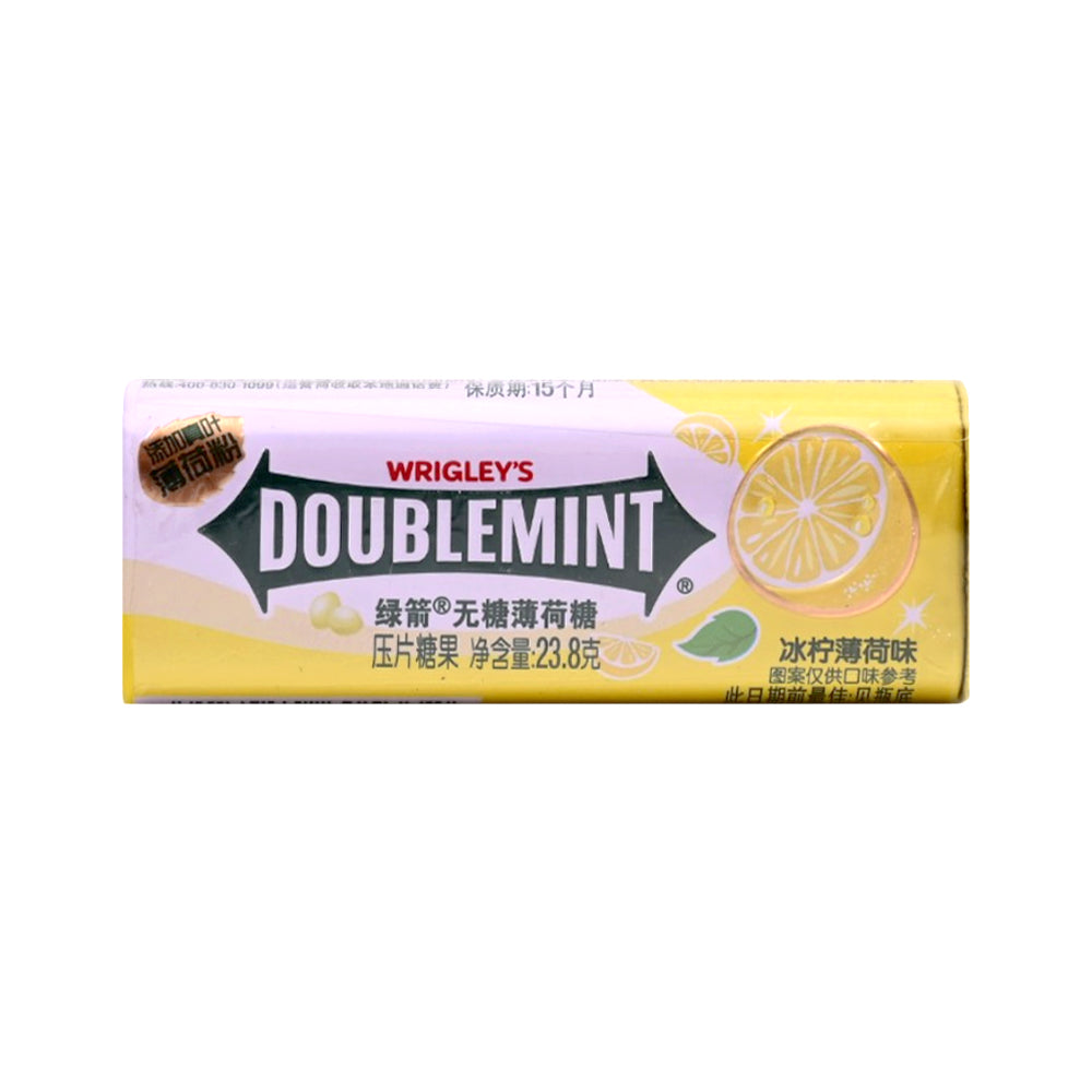 WRIGLEYS DOUBLE MINT SUGER FREE CANDY ICE LEMON MINT 23.8 GM