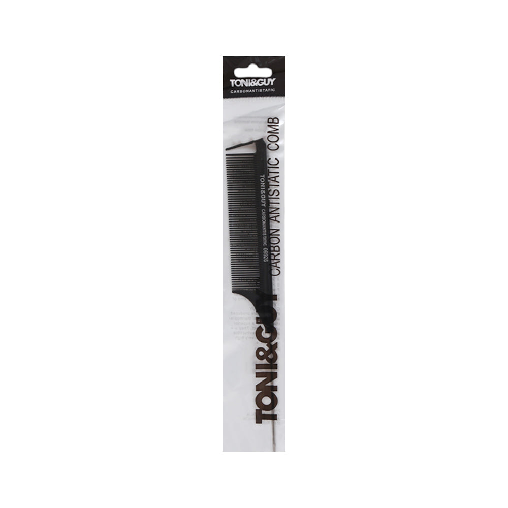 TONI & GUY CARBON ANTISTATIC COMB W STEEL TAIL LY06926