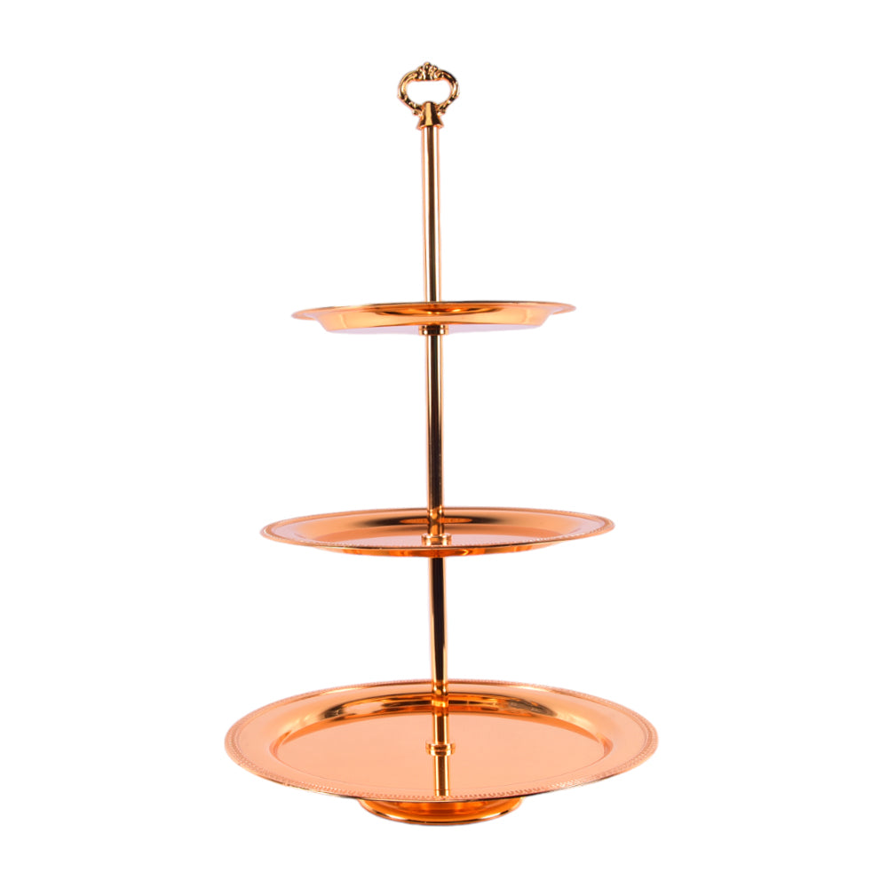 DISH 3 TIER ORCHID CD-6766
