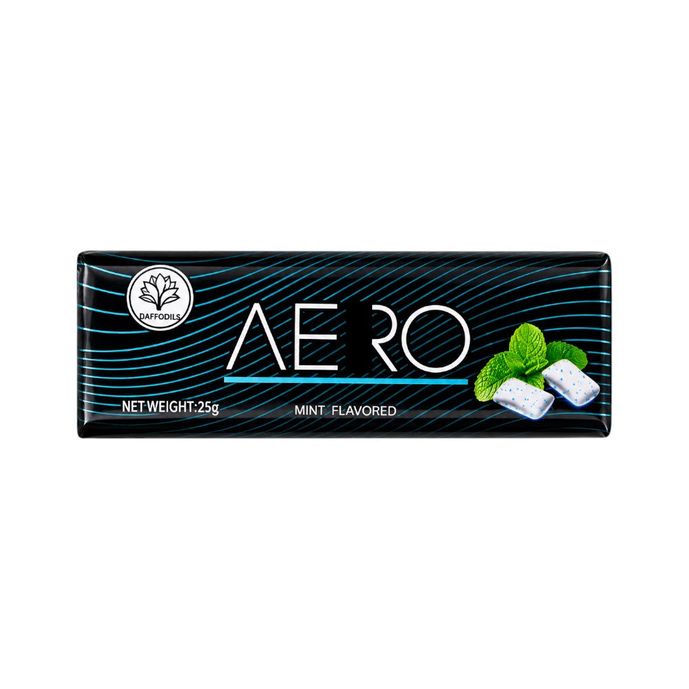 DAFFODILS AERO BLACK MINT BUBBLE GUM 25 GM