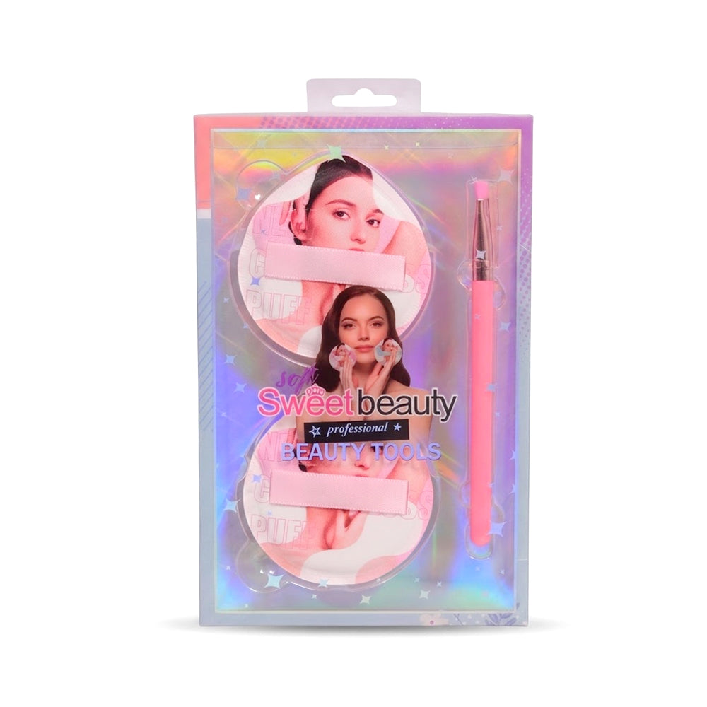 SWEET BEAUTY POWDER PUFF BEAUTY TOOLS 3IN1 BX-3706