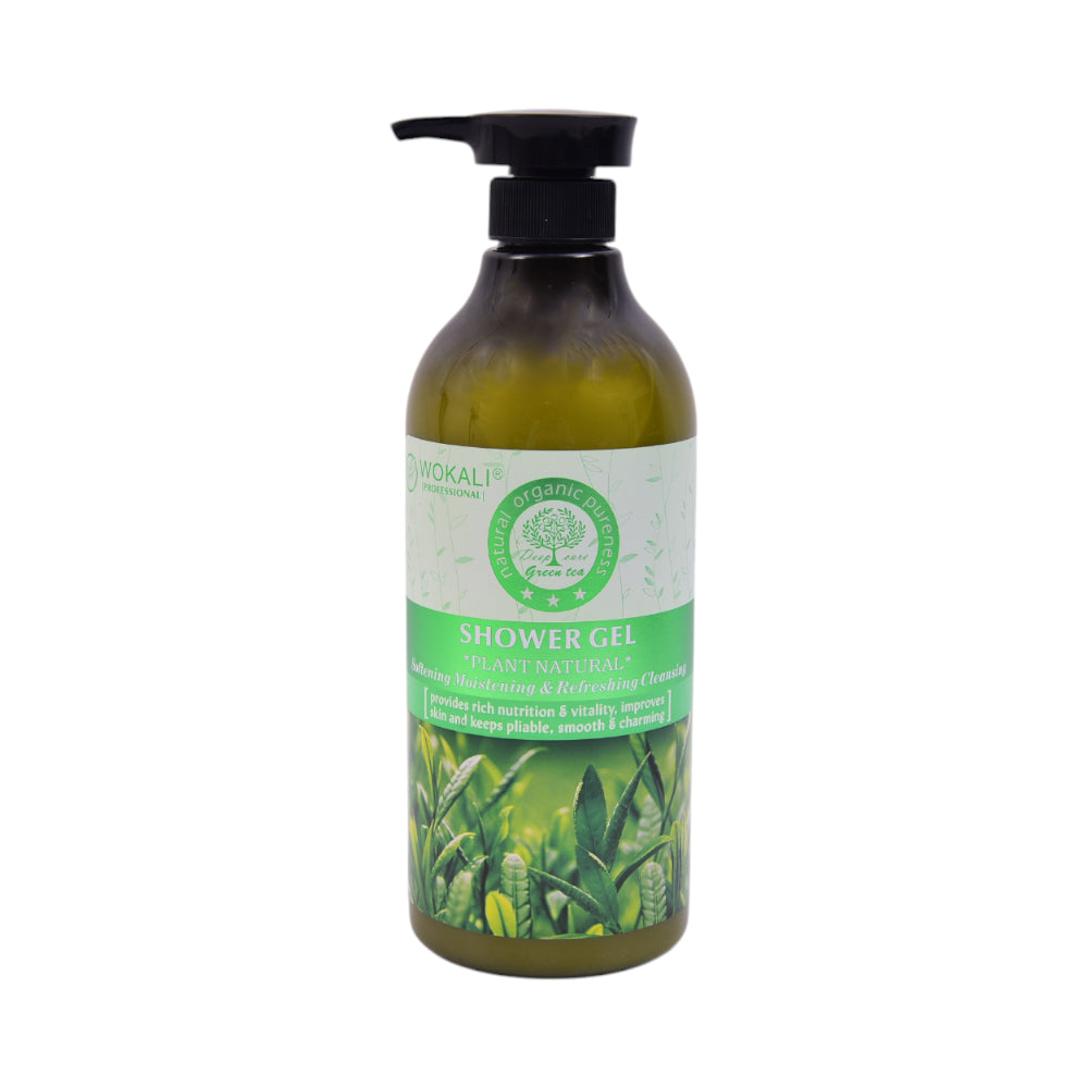 WOKALI SHOWER GEL GREEN TEA REFRESHING CLEANSING 900ML WKL28