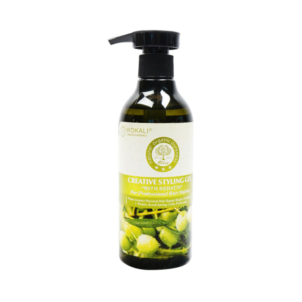 WOKALI HAIR GEL OLIVE WITH KERATIN 300 ML WKL305