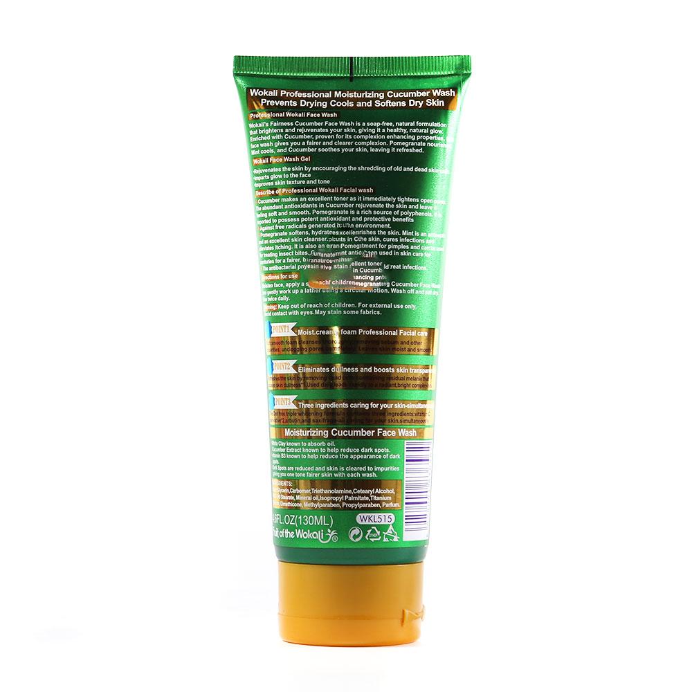 WOKALI FACE WASH GEL CUCUMBER N NATURAL OIL IR 130 ML WKL515