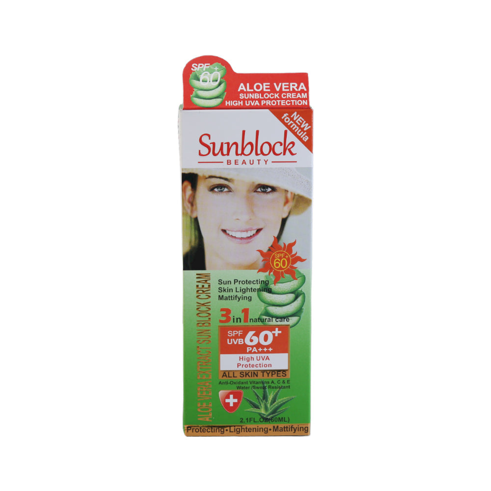 WOKALI ALOE VERA SUNBLOCK 3IN1 SPF 60+ IR WKL602 60ML