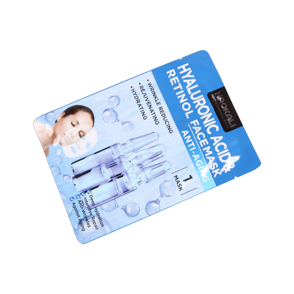 WOKALI HYALURONIC ACID & RETINOL FACE MASK IR HA-3024 30ML