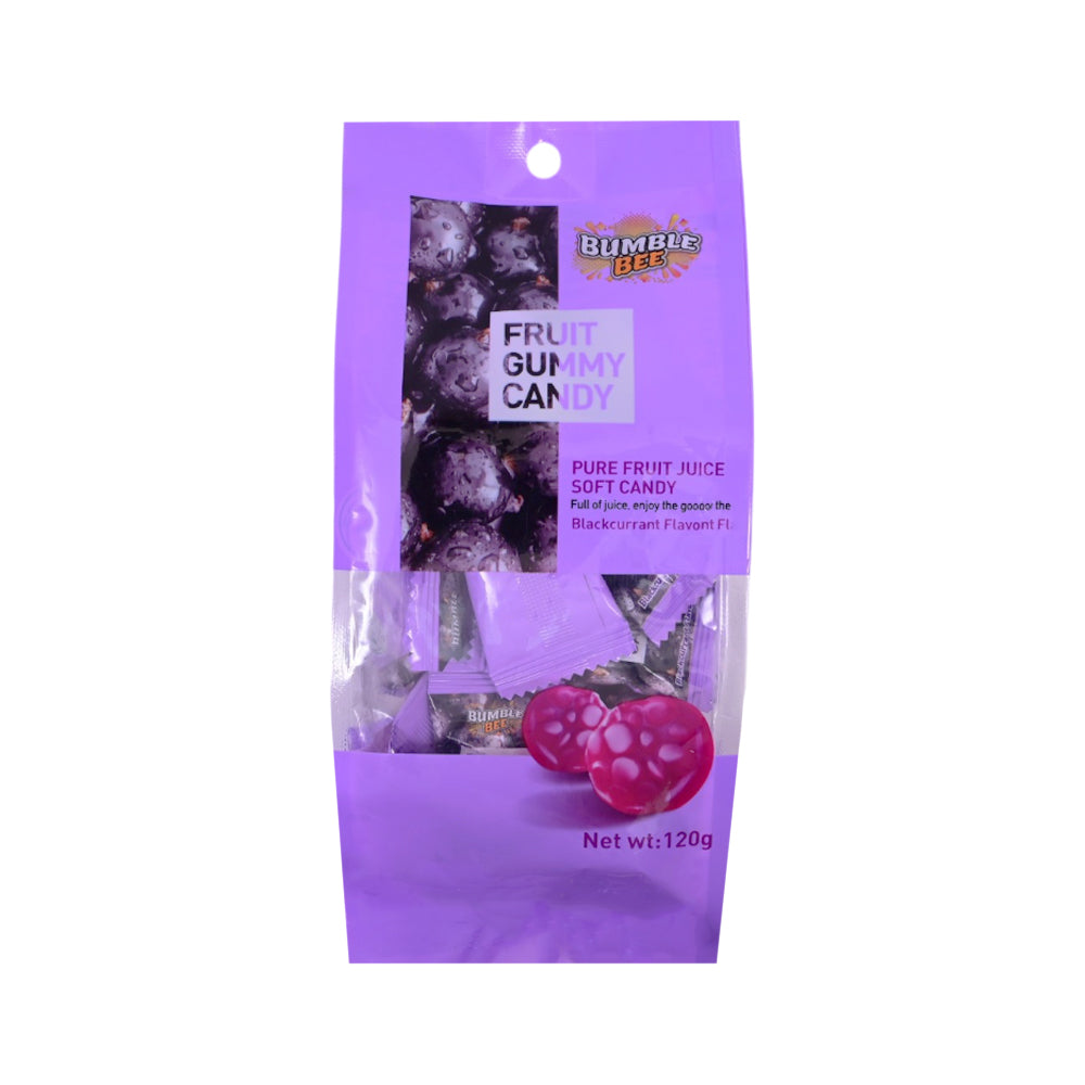 BUMBLE BEE FRUIT JUICE GUMMY BLACKCURRANT 120G BAG