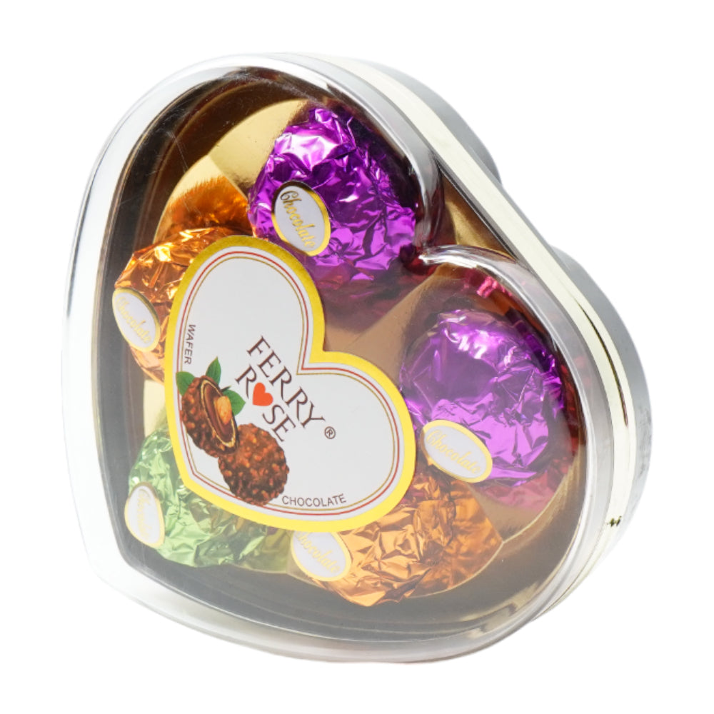 FERRY ROSE CHOCOLATE HEART SHAPE BOX T-5 62.5 GM
