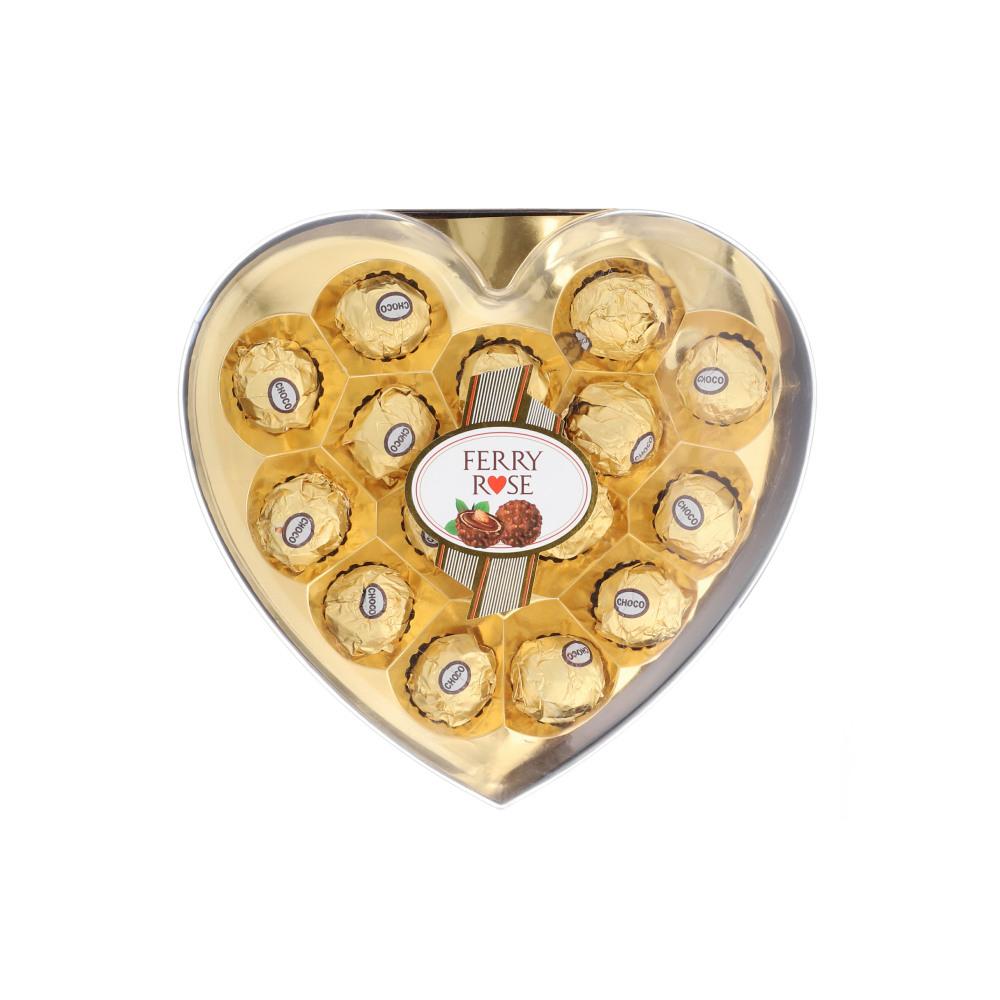 FERRY ROSE CHOCOLATE HEART SHAPE T-15 187.5 GM