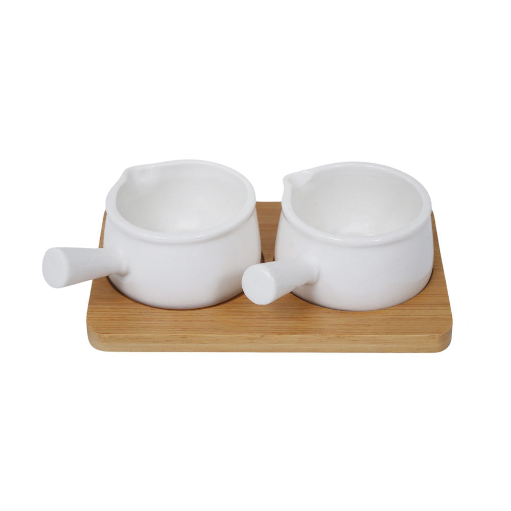 BOWL SAUCE SET 3PC WITH BAMBOO TRAY BRILLIANT BR0275