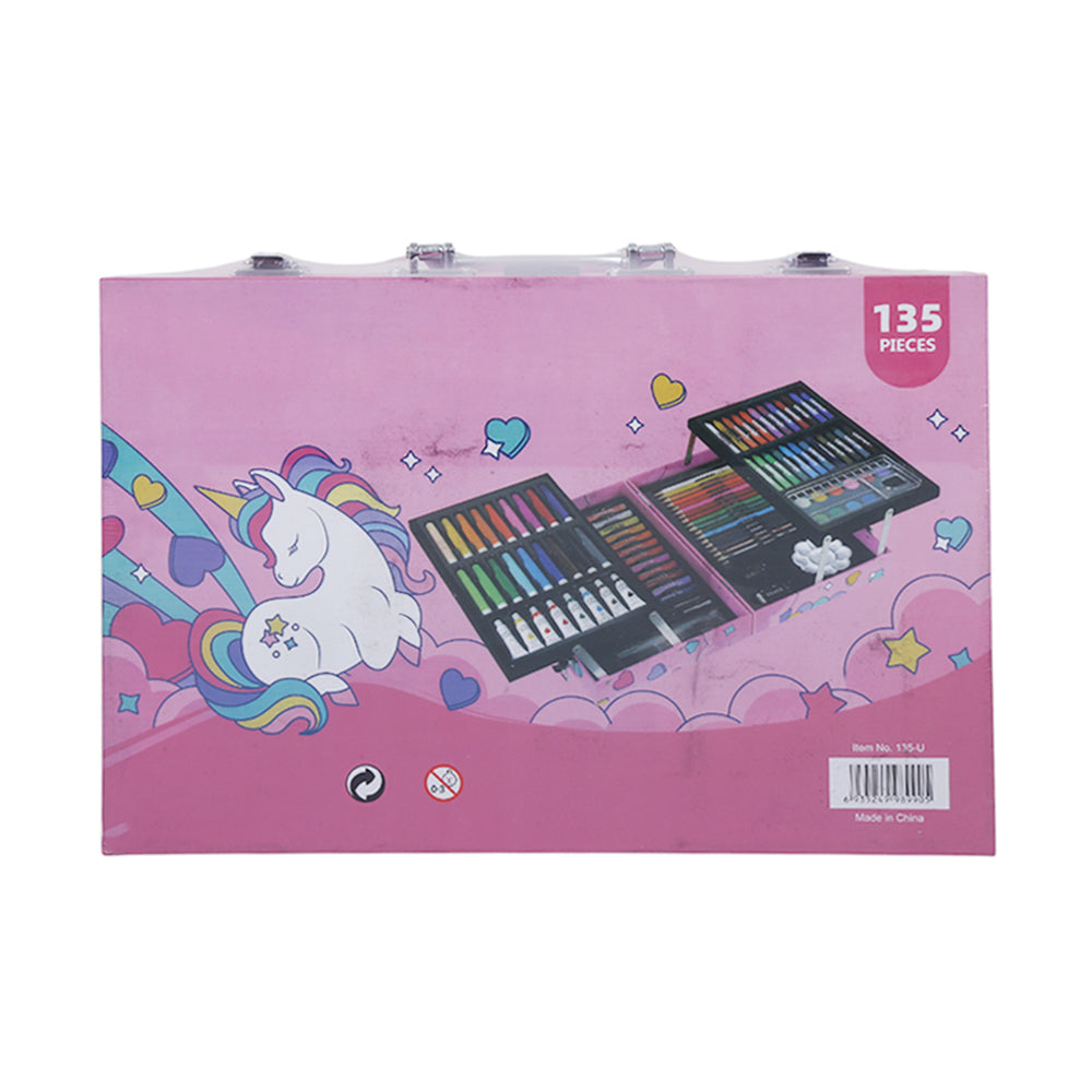 135U WOODEN COLORING BRIEF CASE UNICORN