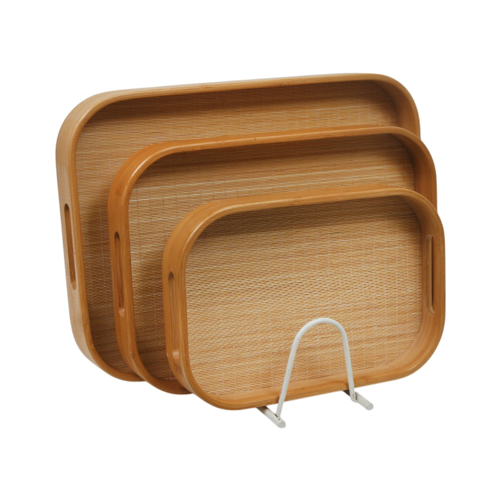 TRAY SET 3PC WOODEN NETTER HANDLE 13-1/1240