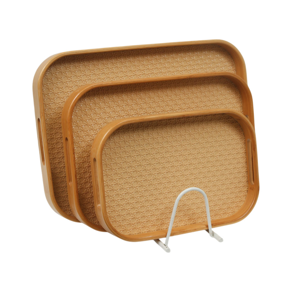 TRAY SET 3PC WOODEN NETTER HANDLE 13-4/1241