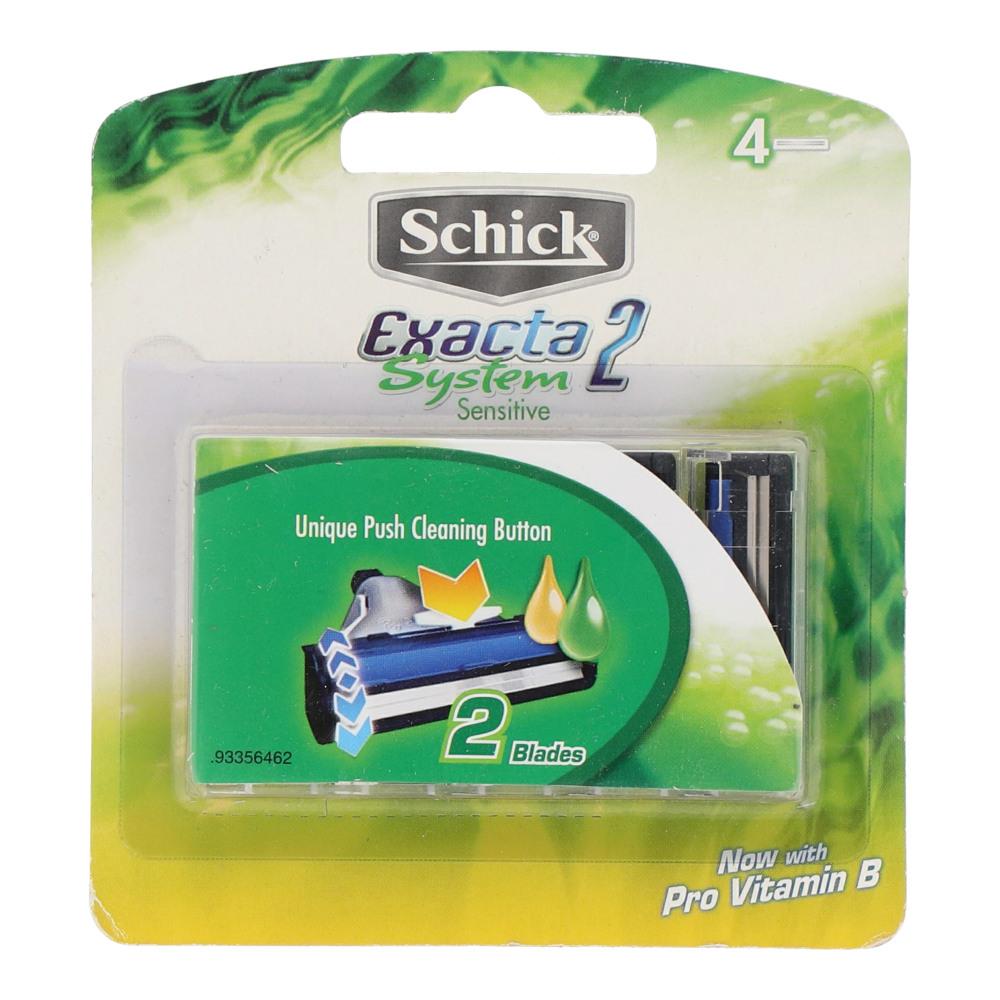 SCHICK EXACTA 2 SYSTEM RAZOR SENSITIVE REFILL PC
