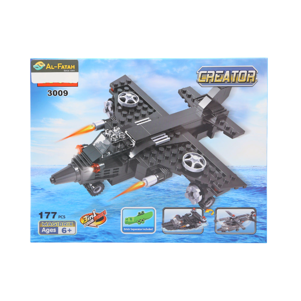 3009 COGO CREATOR PLANE BLOCKS 3IN1 177PC H.B