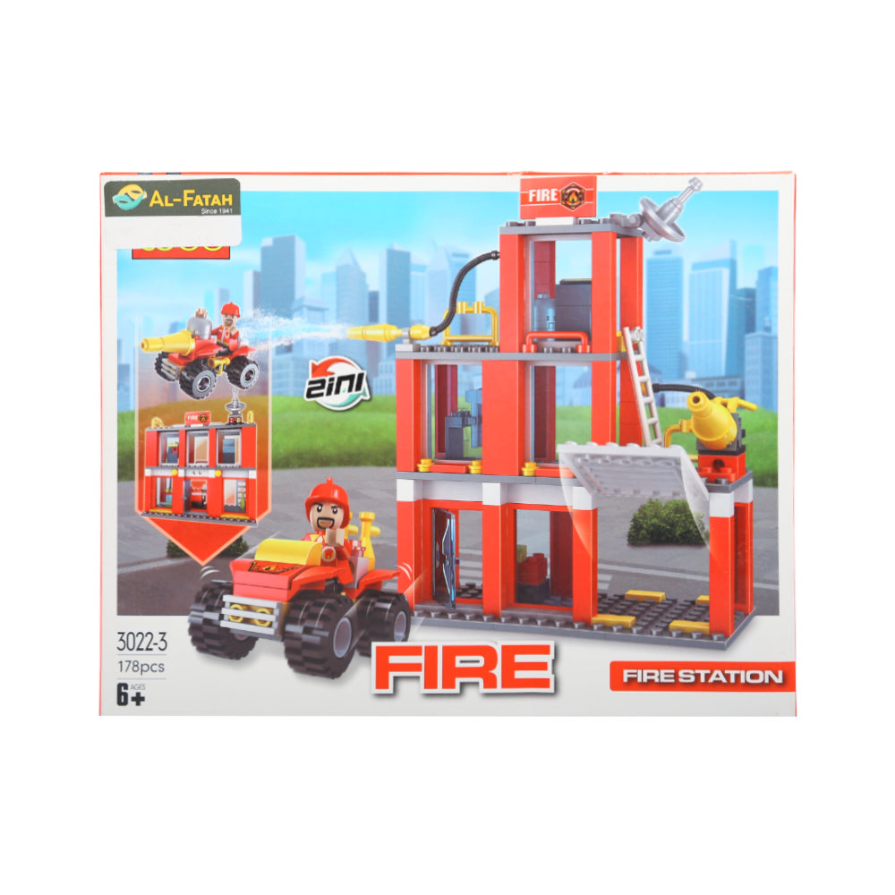 3022-3 COGO FIRE STATION 2IN1 BLOCKS 178PC H.B