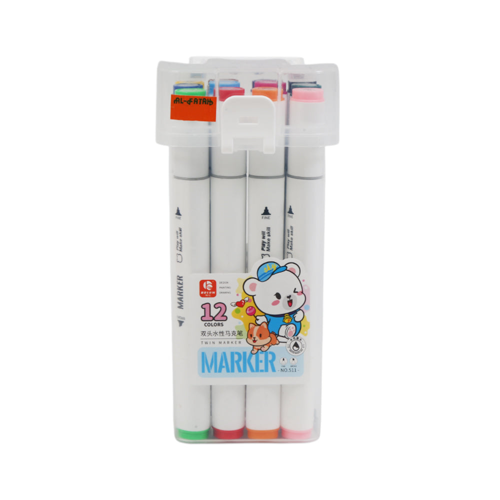 814-12 DOUBLE ART MARKER 12CLR