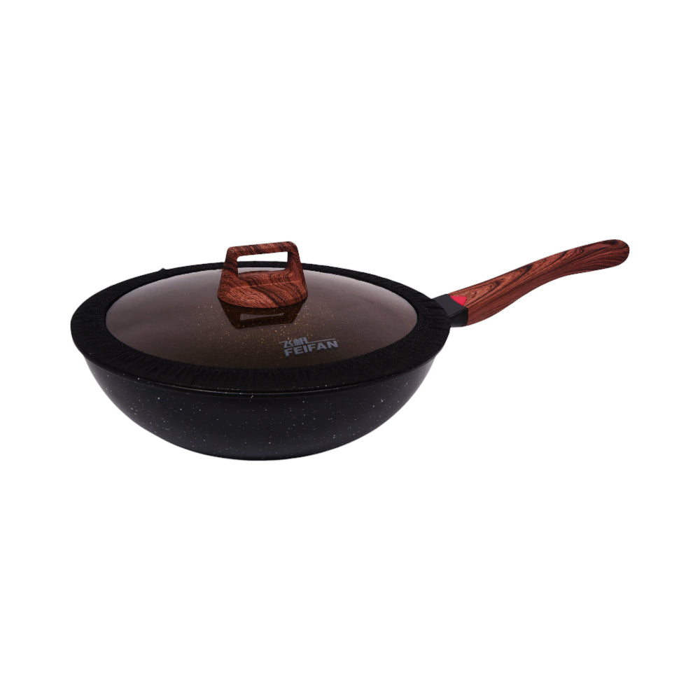 WOK NON STICK SINGLE HANDLE IR 32 CM HY32T/KK36-38
